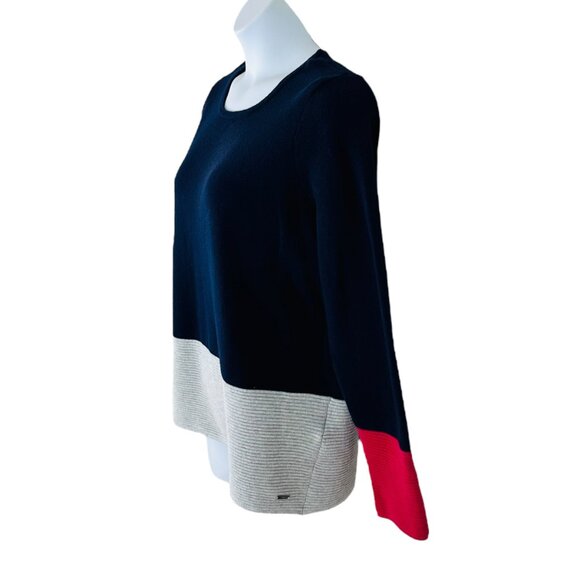 Joules Women's Size 14 Valencia Colorblock Pullover Navy Gray Pink Sweater - Picture 2 of 7